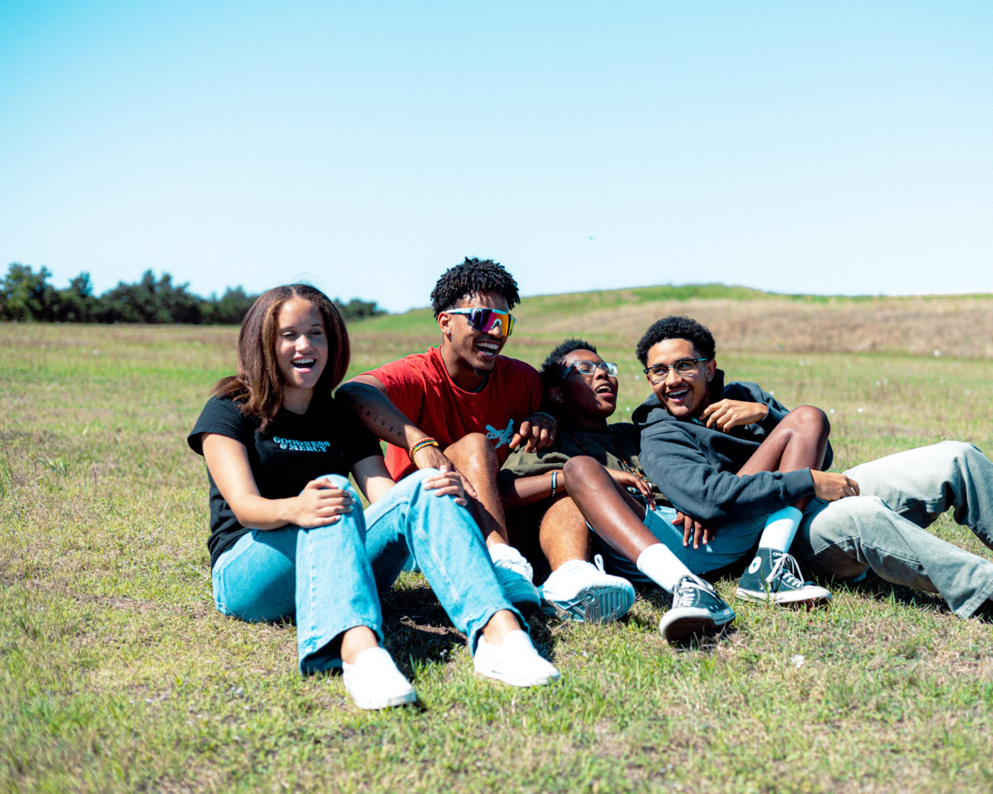 Friends spending time together outdoors